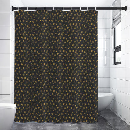 Zodiac Astrological Signs Pattern Print Shower Curtain