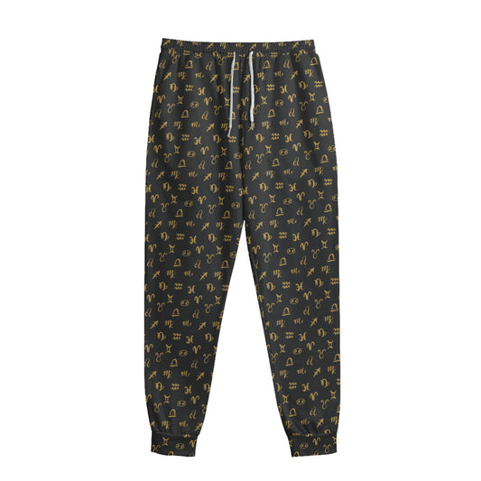 Zodiac Astrological Signs Pattern Print Sweatpants
