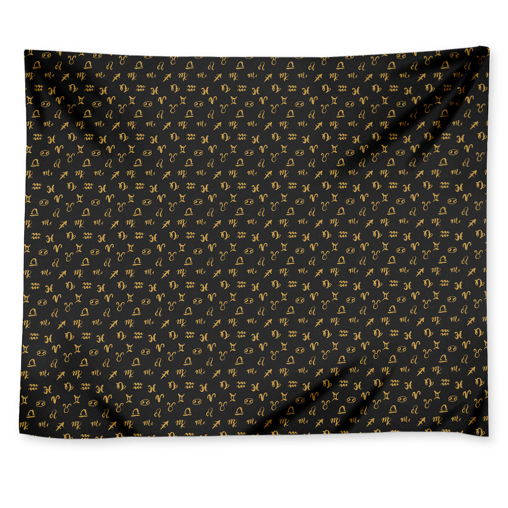 Zodiac Astrological Signs Pattern Print Tapestry