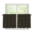 Zodiac Astrological Signs Pattern Print Tier Curtains
