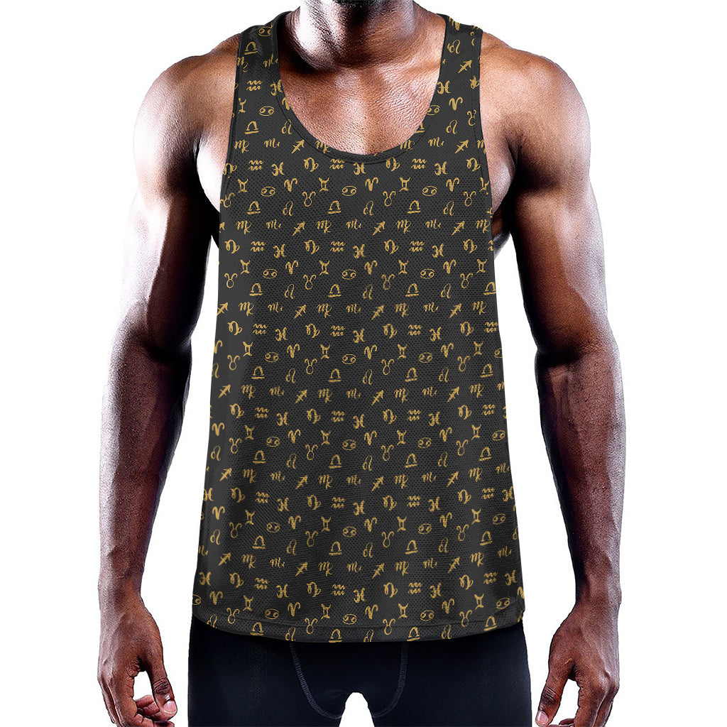 Zodiac Astrological Signs Pattern Print Training Tank Top