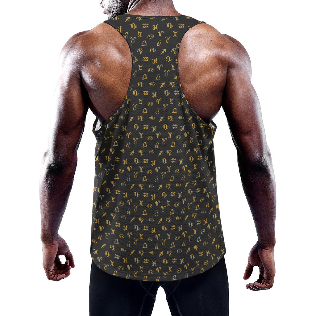 Zodiac Astrological Signs Pattern Print Training Tank Top