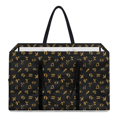 Zodiac Astrological Signs Pattern Print Utility Tote Bag