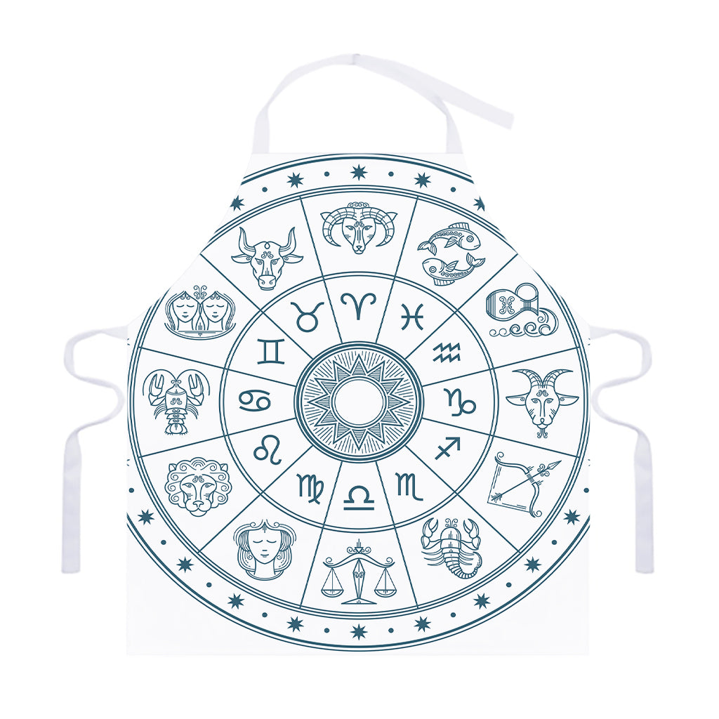 Zodiac Astrology Signs Print Adjustable Apron