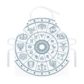 Zodiac Astrology Signs Print Adjustable Apron