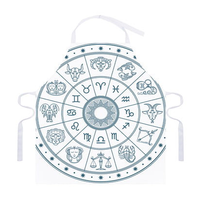 Zodiac Astrology Signs Print Adjustable Apron