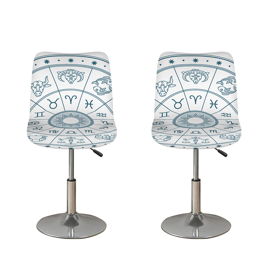 Zodiac Astrology Signs Print Bar Stool Covers