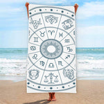 Zodiac Astrology Signs Print Beach Towel