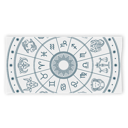 Zodiac Astrology Signs Print Beach Towel