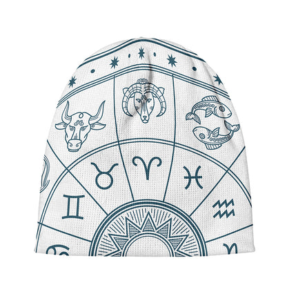 Zodiac Astrology Signs Print Beanie