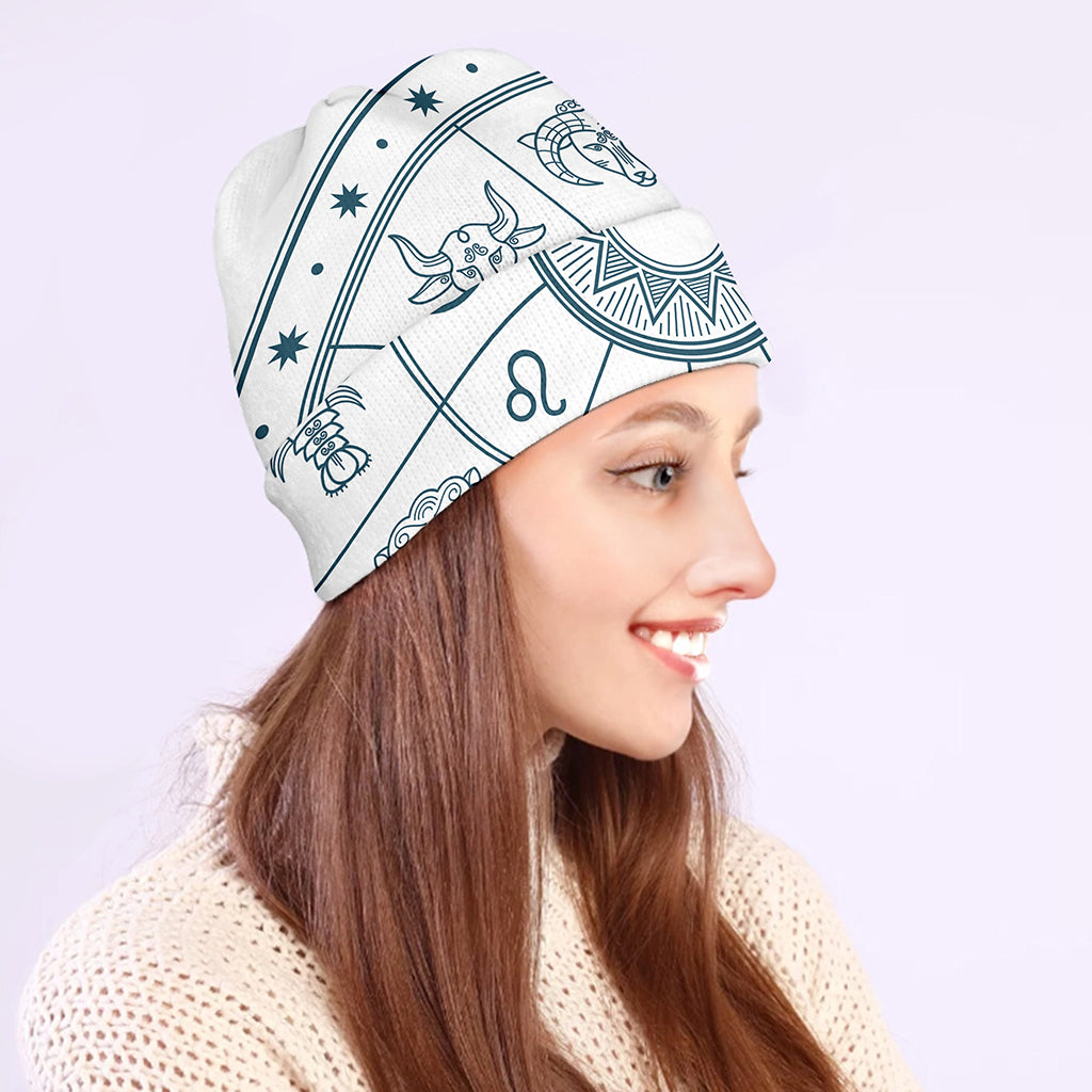 Zodiac Astrology Signs Print Beanie