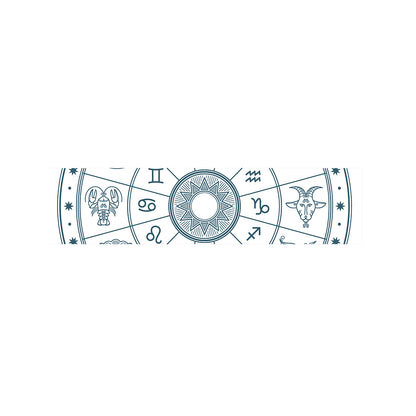 Zodiac Astrology Signs Print Bed Runner