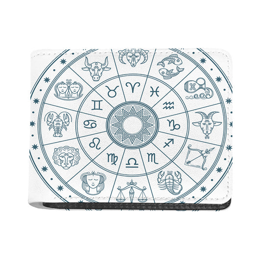 Zodiac Astrology Signs Print Bifold Wallet