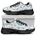 Zodiac Astrology Signs Print Black Chunky Shoes