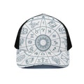 Zodiac Astrology Signs Print Black Mesh Trucker Hat