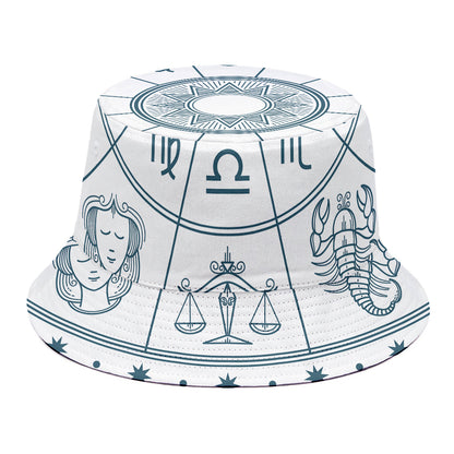Zodiac Astrology Signs Print Bucket Hat