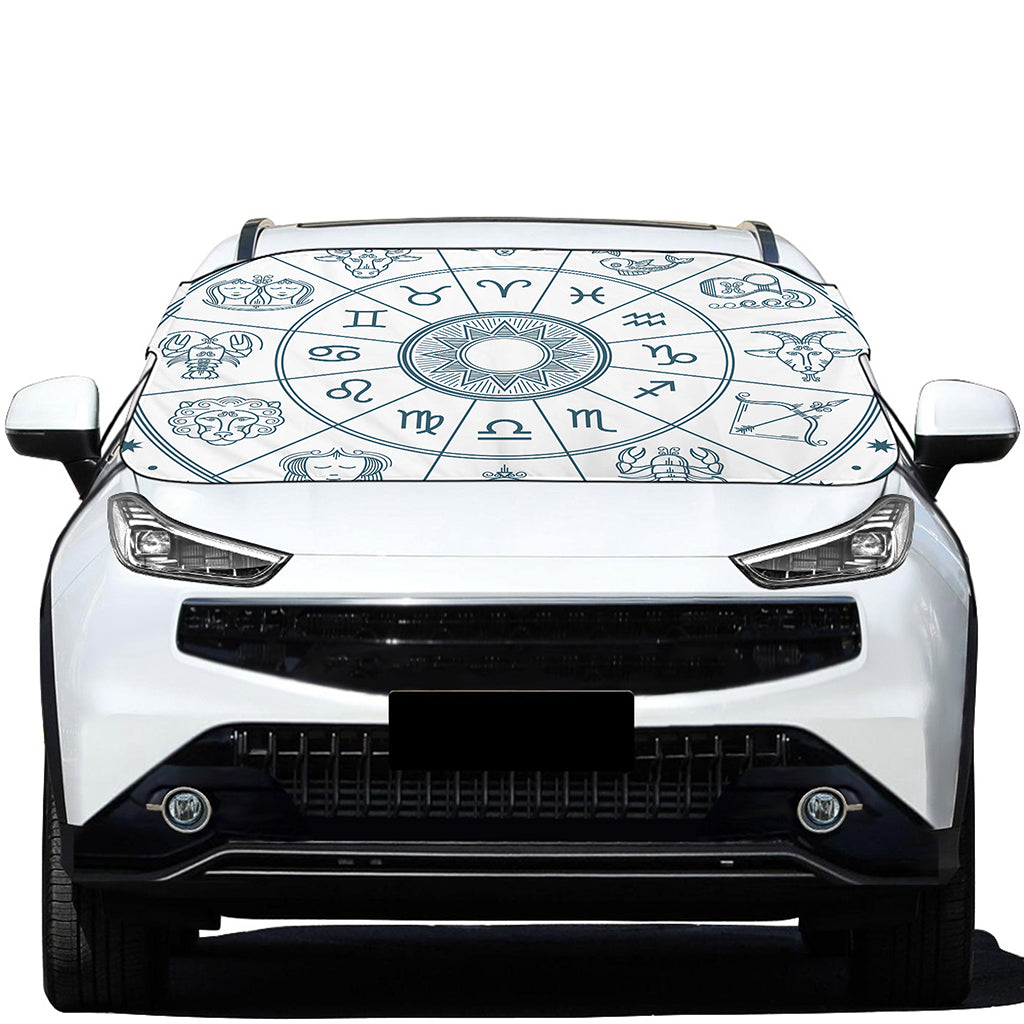 Zodiac Astrology Signs Print Car Windshield Snow Cover