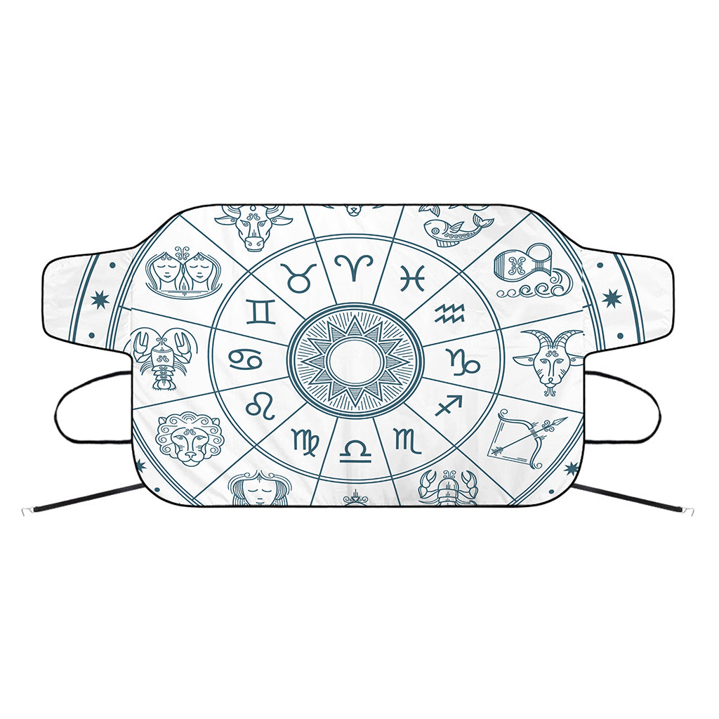 Zodiac Astrology Signs Print Car Windshield Snow Cover