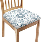 Zodiac Astrology Signs Print Chair Cushion Cover