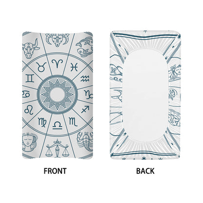 Zodiac Astrology Signs Print Changing Pad Cover