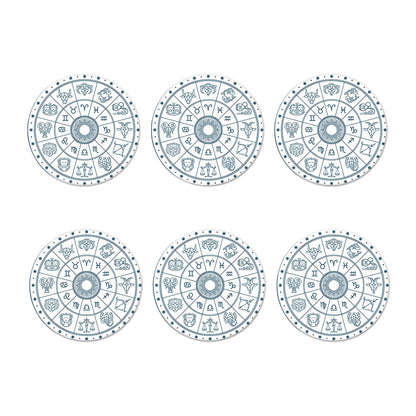 Zodiac Astrology Signs Print Coaster Set