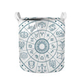 Zodiac Astrology Signs Print Collapsible Laundry Basket