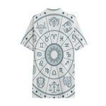 Zodiac Astrology Signs Print Cotton Hawaiian Shirt