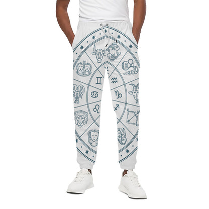 Zodiac Astrology Signs Print Cotton Pants
