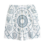 Zodiac Astrology Signs Print Cotton Shorts