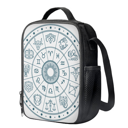 Zodiac Astrology Signs Print Crossbody Lunch Bag