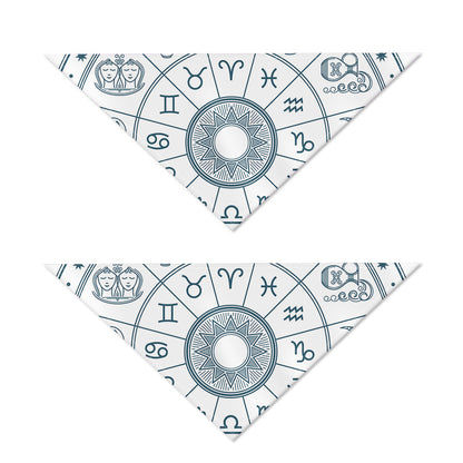 Zodiac Astrology Signs Print Dog Bandana