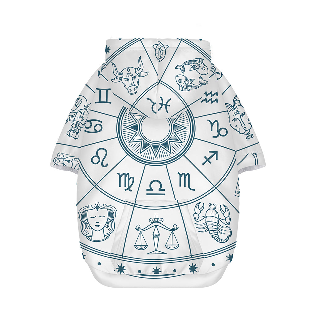 Zodiac Astrology Signs Print Dog Zip Up Hoodie