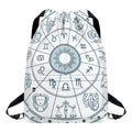Zodiac Astrology Signs Print Drawstring Backpack