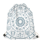 Zodiac Astrology Signs Print Drawstring Bag