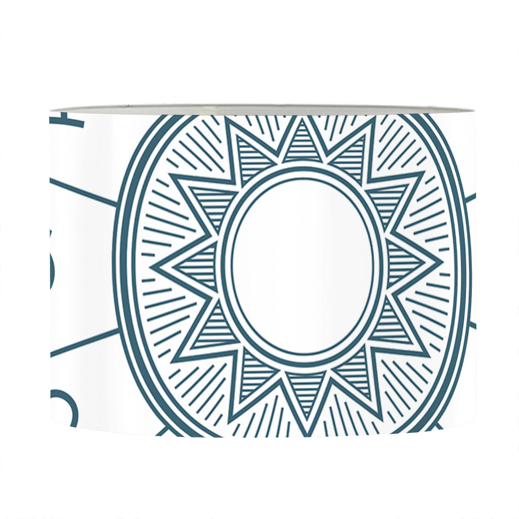Zodiac Astrology Signs Print Drum Lamp Shade