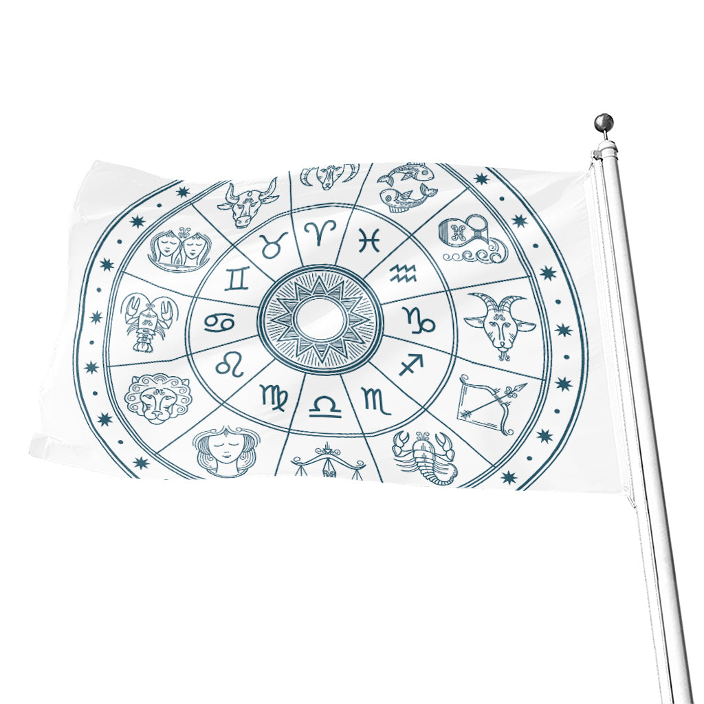 Zodiac Astrology Signs Print Flag