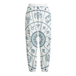 Zodiac Astrology Signs Print Fleece Lined Knit Pants