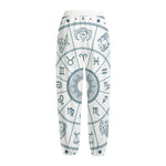 Zodiac Astrology Signs Print Fleece Lined Knit Pants