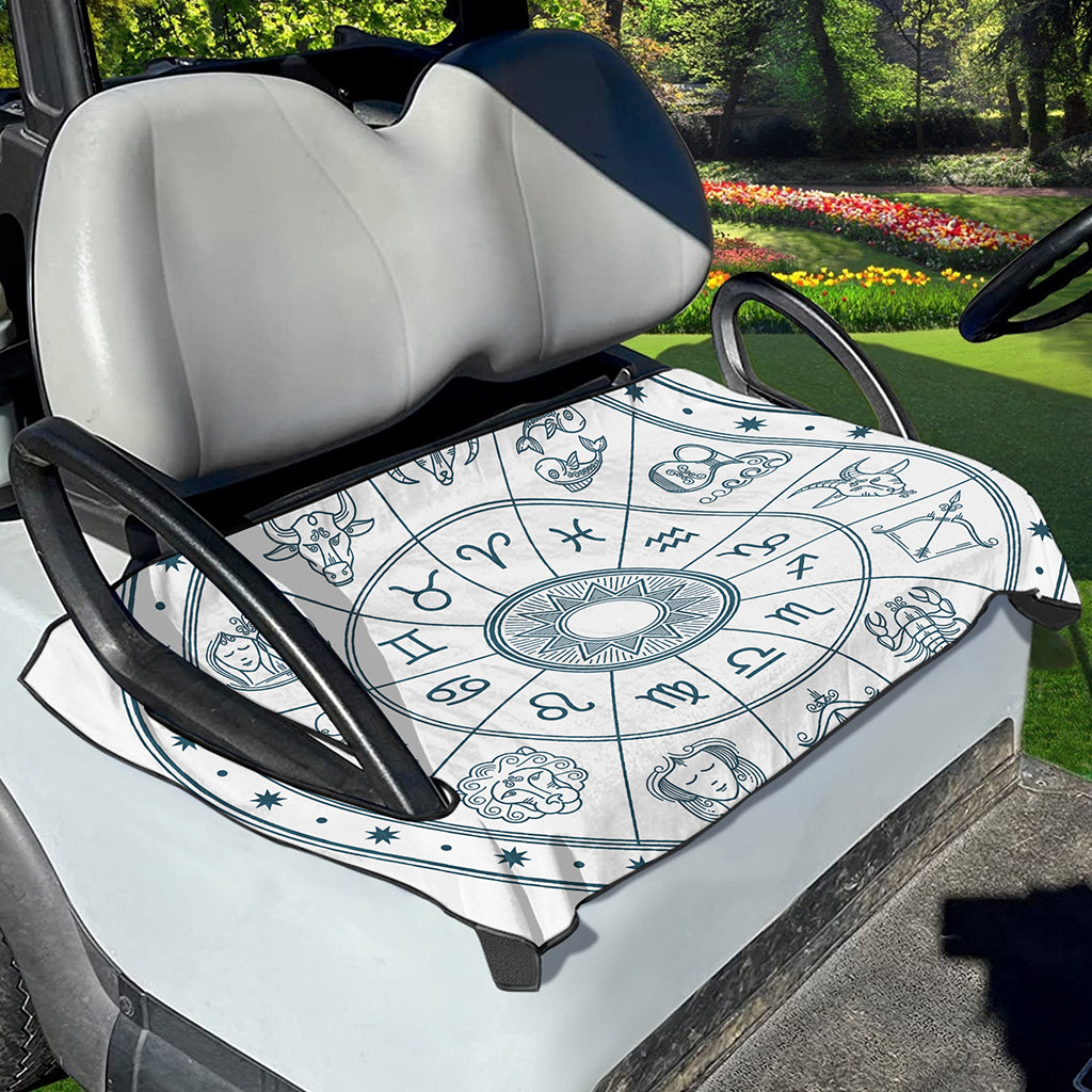Zodiac Astrology Signs Print Golf Cart Seat Cover