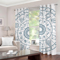 Zodiac Astrology Signs Print Grommet Curtains