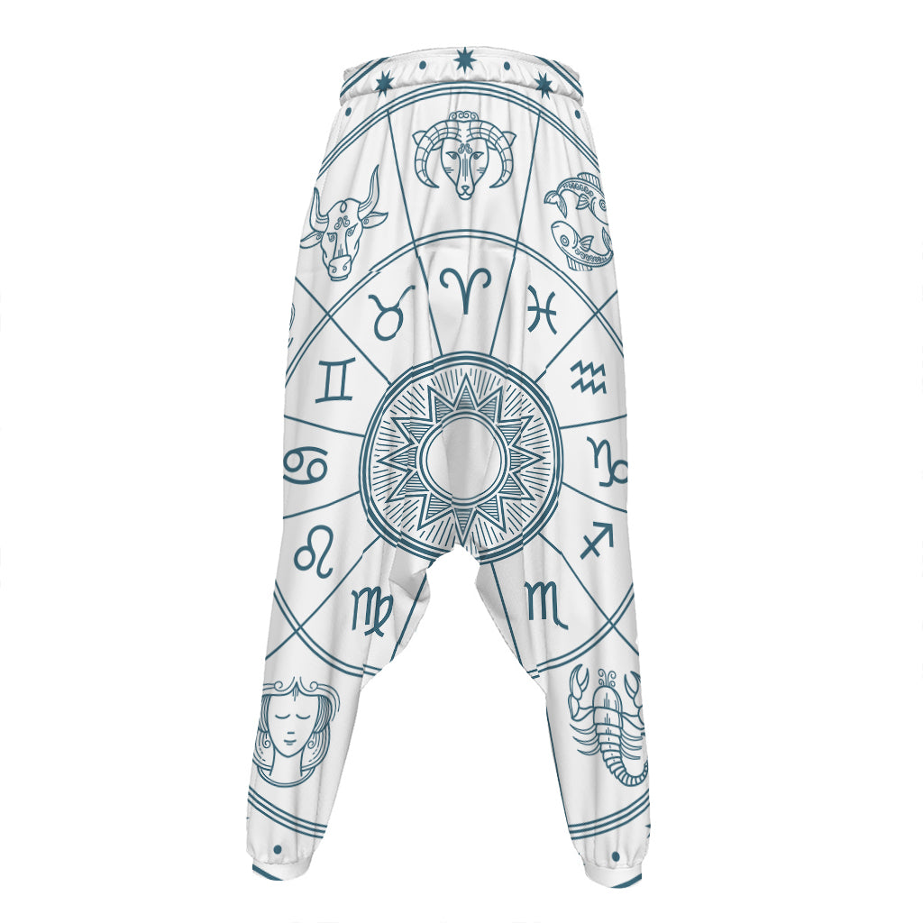 Zodiac Astrology Signs Print Hammer Pants