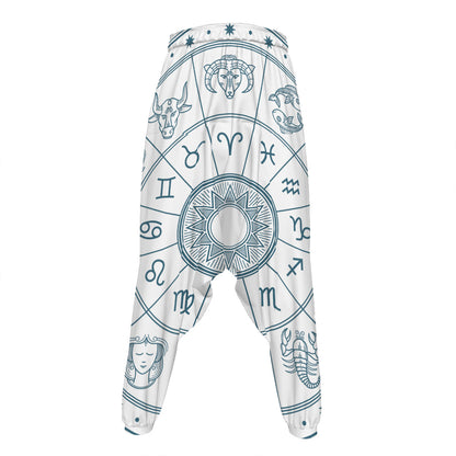 Zodiac Astrology Signs Print Hammer Pants
