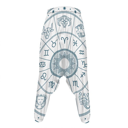 Zodiac Astrology Signs Print Hammer Pants