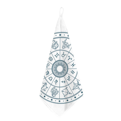 Zodiac Astrology Signs Print Hand Towel
