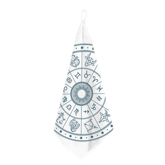 Zodiac Astrology Signs Print Hand Towel