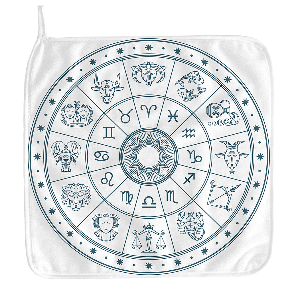 Zodiac Astrology Signs Print Hand Towel