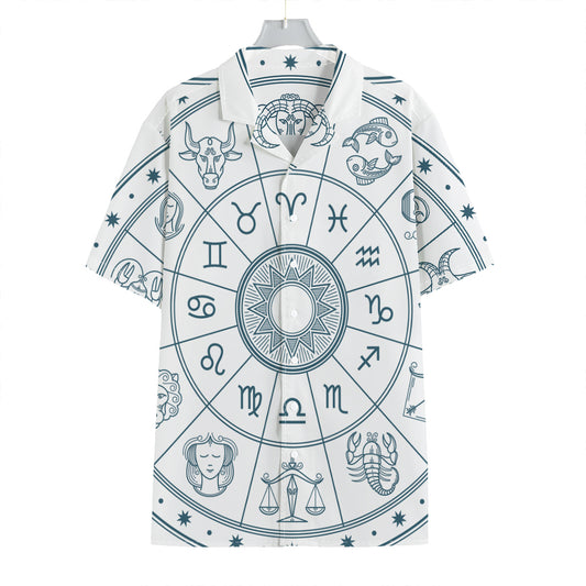 Zodiac Astrology Signs Print Hawaiian Shirt