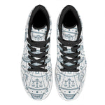 Zodiac Astrology Signs Print High Top Leather Sneakers