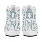 Zodiac Astrology Signs Print High Top Leather Sneakers