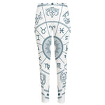 Zodiac Astrology Signs Print High-Waisted Pocket Leggings